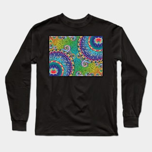 Mandala Trippy Doodle (2) Long Sleeve T-Shirt